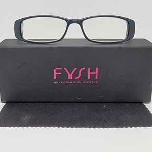 Fysh UK Urban Eyewear 3410 275 Teal Black Eyeglasses w/ Case 51-16-135